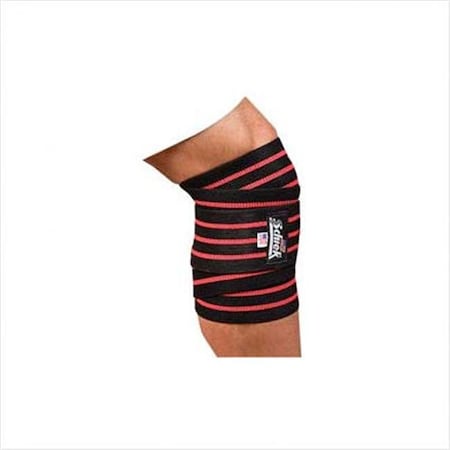 Schiek Sports Schiek Sports 1178KW-BV 78 Inch Black Line Heavy Duty Knee Wraps With Cloth Tie - Black 1178KW-BV